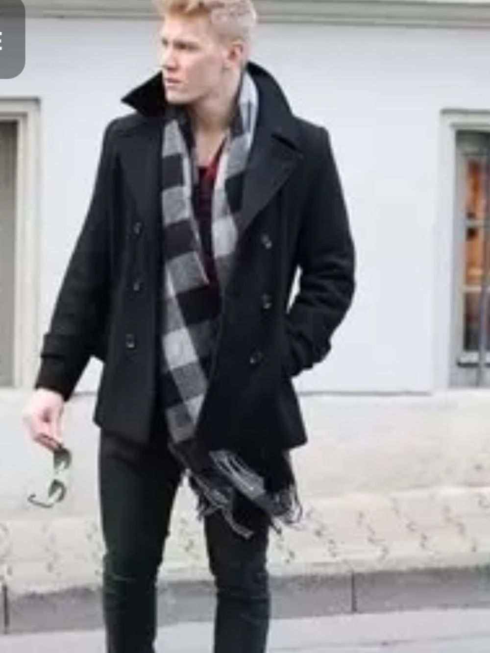 Burberry London Wool blend Peacoat Men’s Black Sz Eu54/US 44 pristine condition